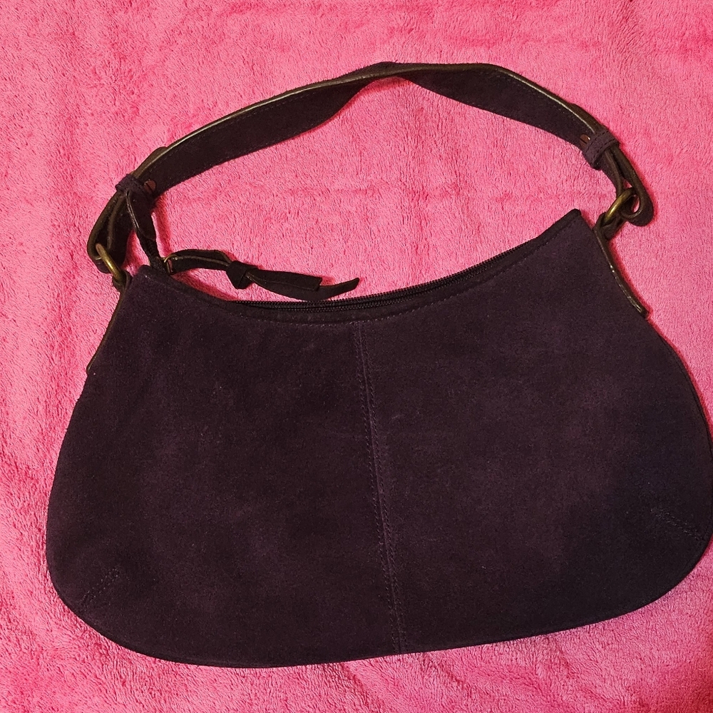 Elegant Purple Suede Women's Bag